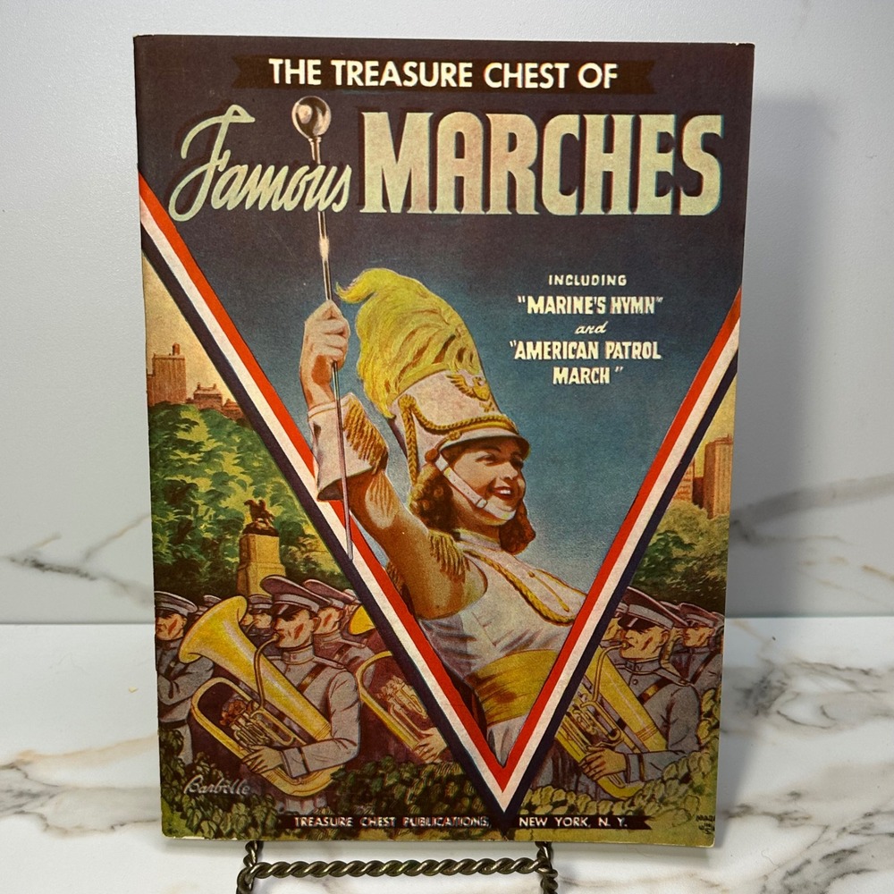 1943 Treasure Chest Famous Marches Sheet Music Book Vintage MISPRINT Error